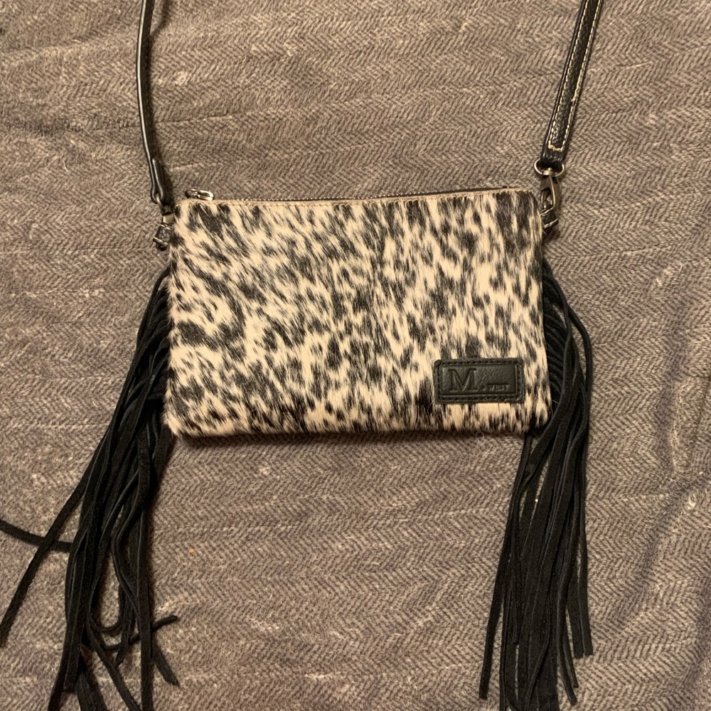 Cowhide crossbody purse